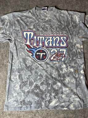 Vintage 2000 Tennessee Titans Eddie George #27 Tie Dye T-Shirt